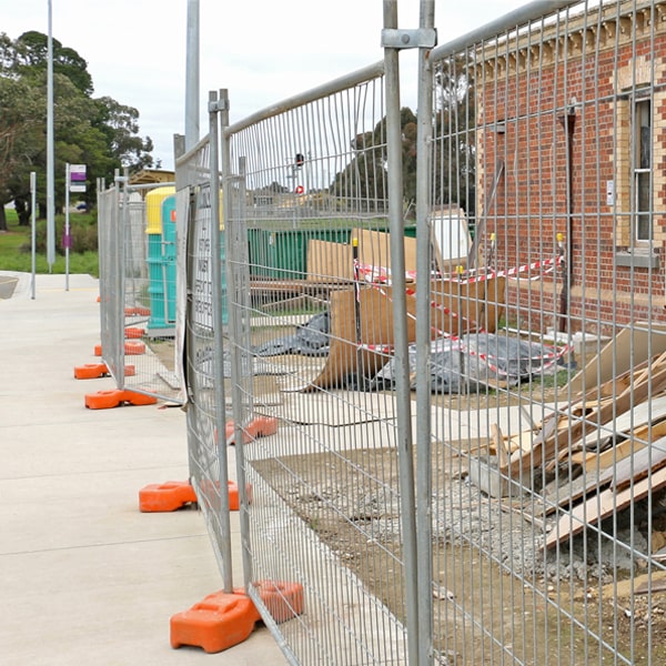 what's the process for arranging the pickup of the temporary fence after my job or even is completed